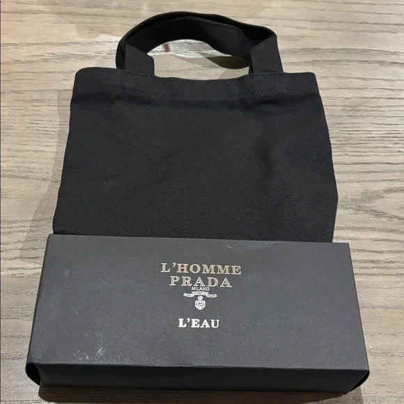 Prada  L'Homme Canvas Black Tote Black Canvas Tote GWP